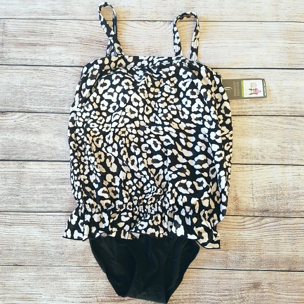 Silhouette Solutions Blouson One-Piece Sz 8 NWT